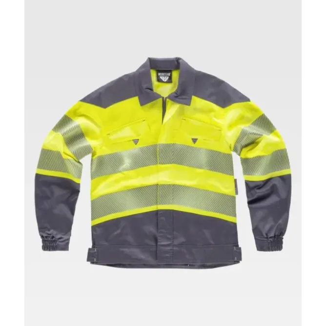 Giacca da Lavoro in Tessuto Elasticizzato Alta Visibilità C2710 - Workteam