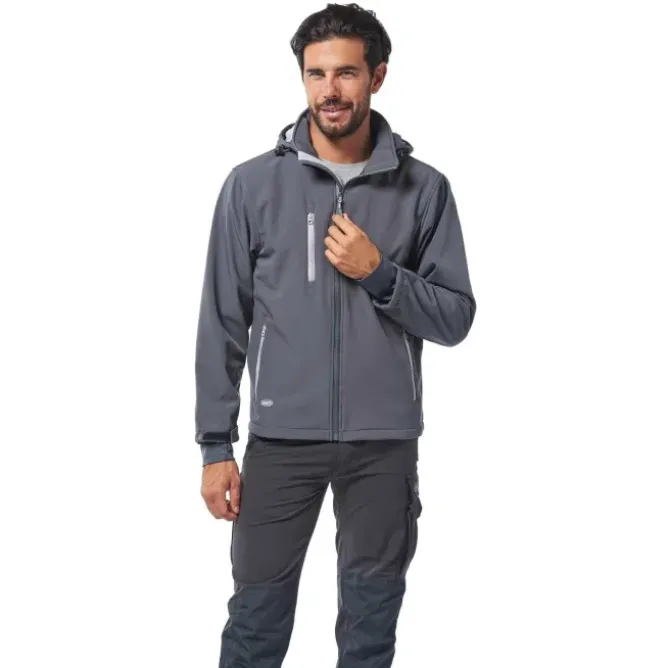 Giacca da lavoro Multitasche Cappuccio staccabile Soft-Shell Logica NORDIC1-L