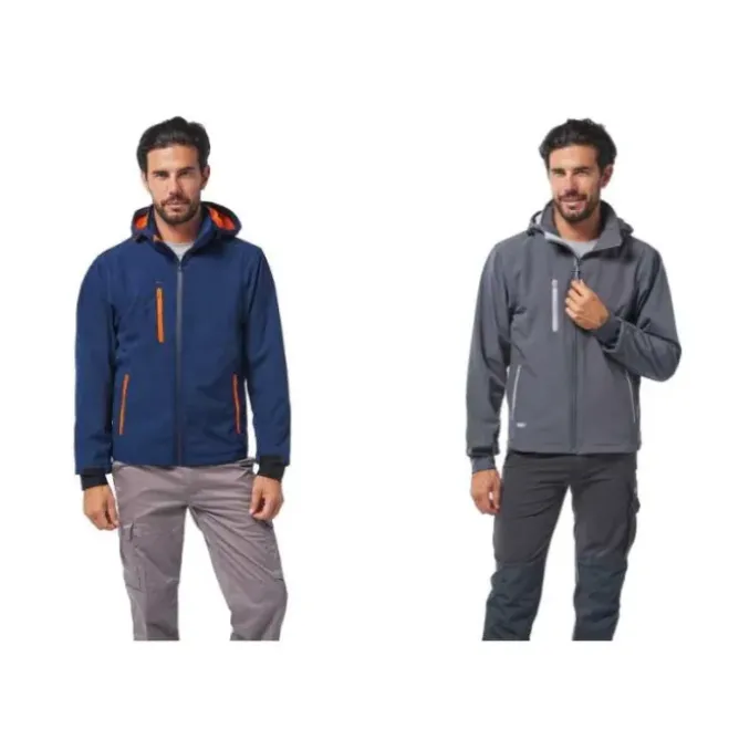 Giacca da lavoro Multitasche Cappuccio staccabile Soft-Shell Logica NORDIC1-L