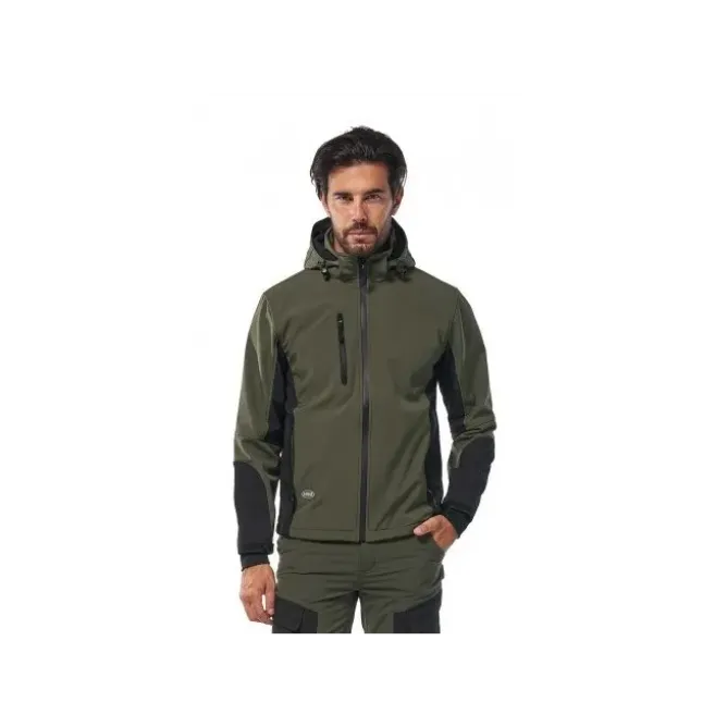 Giacca da lavoro Soft-Shell Cappuccio Staccabile Multitasche Logica URAGAN7-L