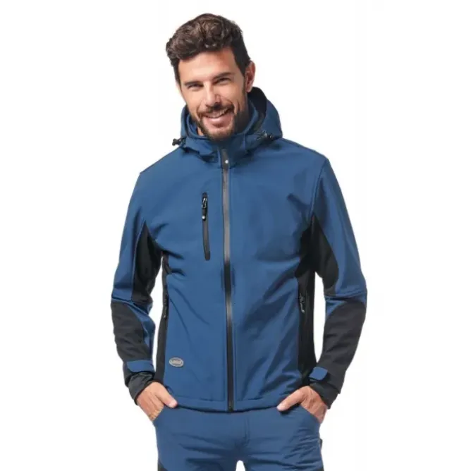Giacca da lavoro Soft-Shell Cappuccio Staccabile Multitasche Logica URAGAN7-L