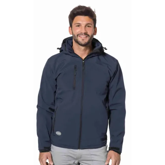 Giacca da lavoro Soft-Shell con cappuccio staccabili Multitasche Logica SLALOMCAP3-L