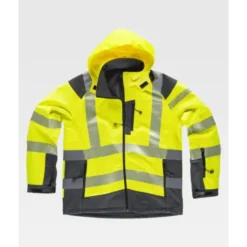 Giacca da Lavoro Workshell Alta Visibilità con Cappuccio S9211 - Workteam