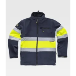 Giacca da Lavoro Workshell C/Cerniera Stretch Alta Visibilità S9520 - Workteam