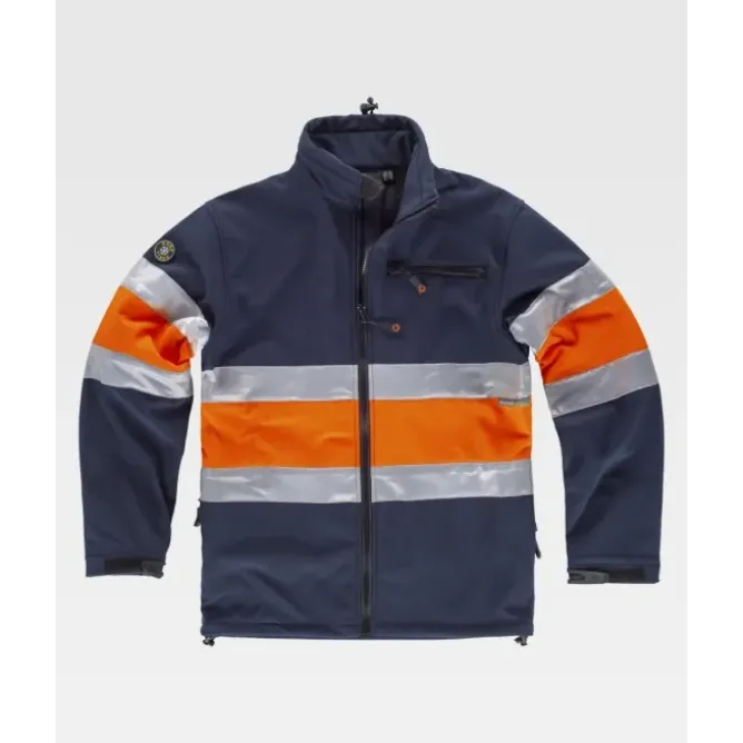Giacca da Lavoro Workshell C/Cerniera Stretch Alta Visibilità S9520 - Workteam