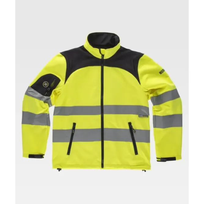 Giacca da Lavoro Workshell Stretch Alta Visibilità C2930 - Workteam