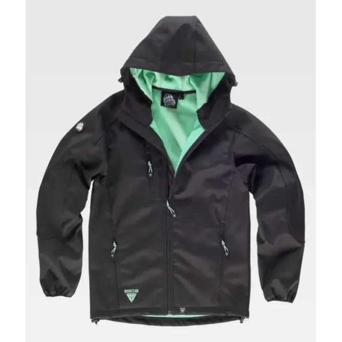 Giacca da Lavoro Workteam Workshell Cappuccio Uomo S9499