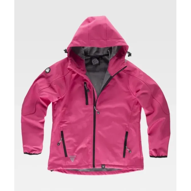 Giacca da Lavoro Workteam Workshell Multitasche con Cappuccio Donna S9494