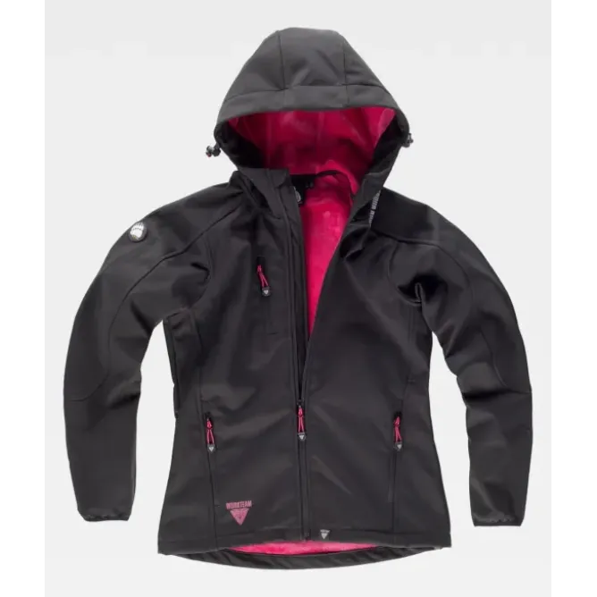 Giacca da Lavoro Workteam Workshell Multitasche con Cappuccio Donna S9494