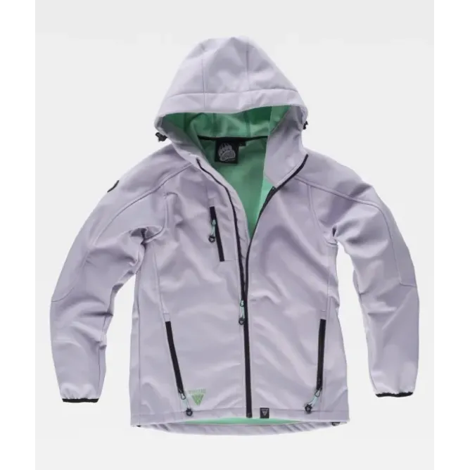 Giacca da Lavoro Workteam Workshell Multitasche con Cappuccio Donna S9494
