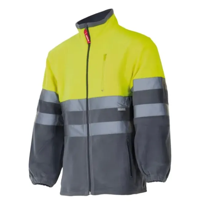 Giacca in pile bicolore da Lavoro Alta Visibilità Multitasche Velilla 183