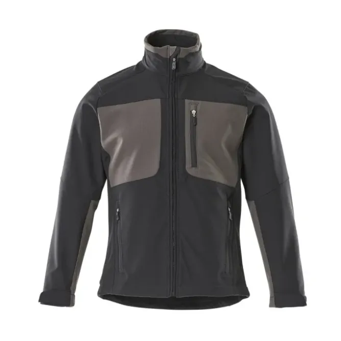 Giacca Softshell da Lavoro Alta Visibilità Zip Intera Antivento Multitasche Lagos Mascot 50057-824