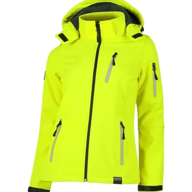 Giacca Workshell multitasche da donna con cappuccio - Workteam