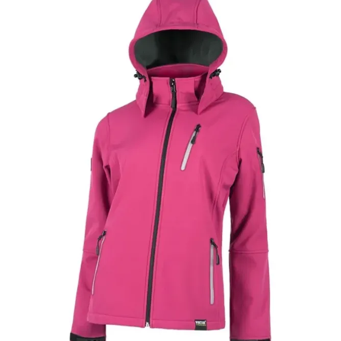 Giacca Workshell multitasche da donna con cappuccio - Workteam