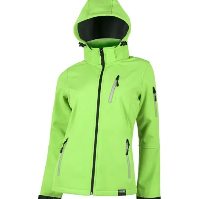 Giacca Workshell multitasche da donna con cappuccio - Workteam