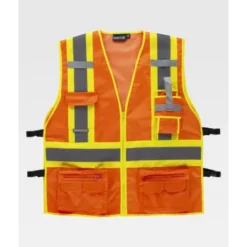 Gilet da Lavoro Alta Visibilità con Cerniera Regolazione Laterale C3622 - Workteam