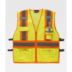 Gilet da Lavoro Alta Visibilità con Cerniera Regolazione Laterale C3622 - Workteam