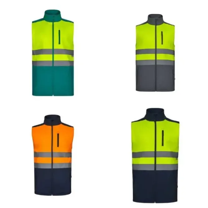 Gilet da Lavoro Alta Visibilità Softshell Stretch Multitasche Bicolore Velilla 305906
