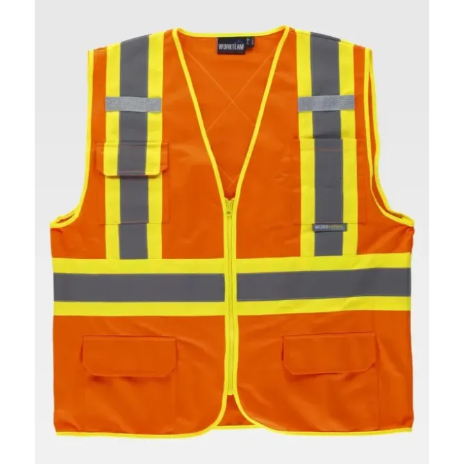 Gilet da Lavoro Alta Visibilità con Cerniera e Tasche C3621 - Workteam