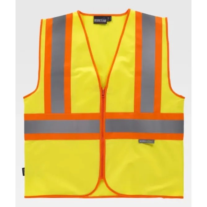 Gilet da Lavoro Alta Visibilità con Cerniera C3620 - Workteam