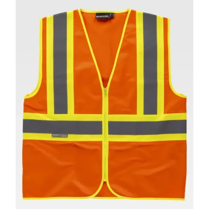 Gilet da Lavoro Alta Visibilità con Cerniera C3620 - Workteam
