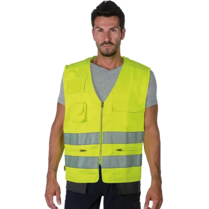 Gilet da lavoro Alta visibilità Multitasche Logica 840HV/G-L
