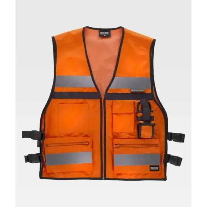 Gilet da Lavoro Alta Visibilità Regolazioni Laterali C3601 - Workteam