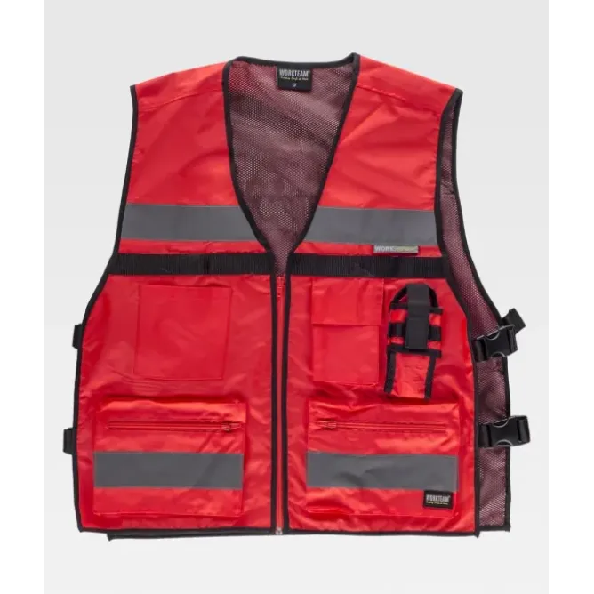 Gilet da Lavoro Alta Visibilità Regolazioni Laterali C3601 - Workteam