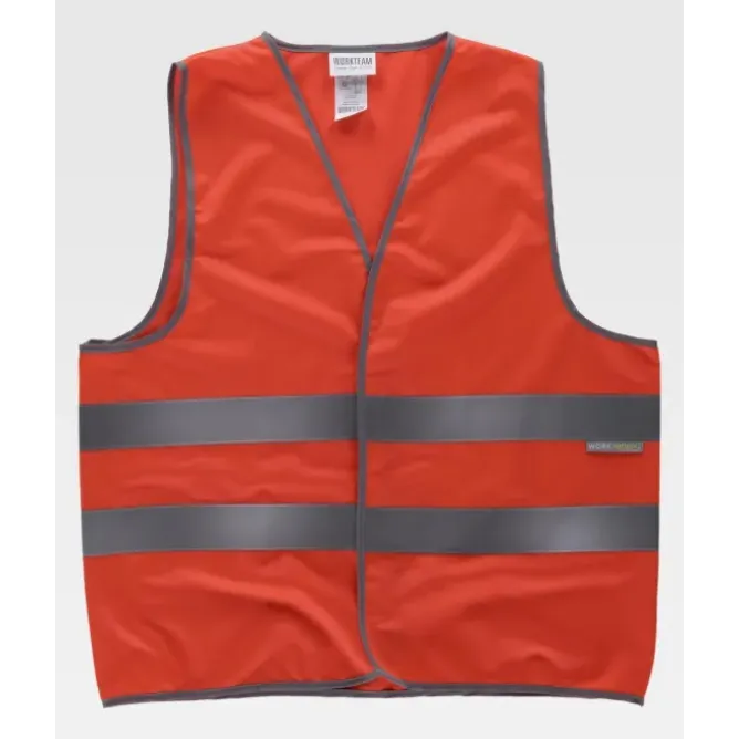 Gilet da Lavoro Chiusura Adattabile Alta Visibilità HVTT02 - Workteam