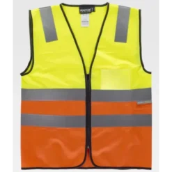 Gilet da Lavoro con Cerniera e Bande Alta Visibilità C3616 - Workteam
