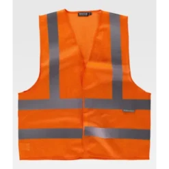 Gilet da Lavoro con Cerniera e Bande Alta Visibilità C3613 - Workteam