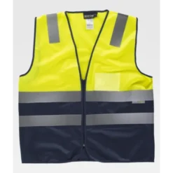 Gilet da Lavoro con Cerniera e Bande Alta Visibilità C3615 - Workteam