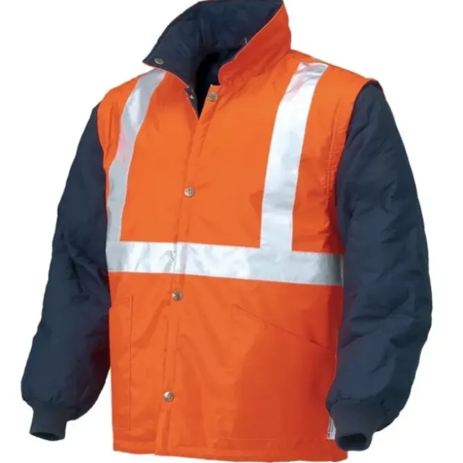 Gilet da Lavoro con Maniche Staccabili Alta Visibilità ISSA LINE - 04648N