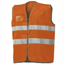 Gilet da Lavoro con Porta Badge Alta Visibilità ISSA LINE - 01210NB