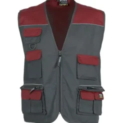 Gilet da lavoro estivo multitasche con collo a V e dettagli riflettenti - Workteam