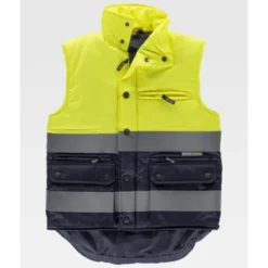 Gilet da Lavoro Imbottito Bicolore Alta Visibilità S4035 - Workteam