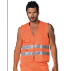 Gilet da lavoro multitasche alta visibilità Logica 840HV-L