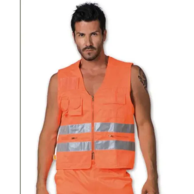 Gilet da lavoro multitasche alta visibilità Logica 840HV-L