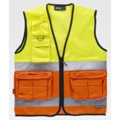 Gilet da Lavoro Multitasche Bicolore Alta Visibilità C4046 - Workteam