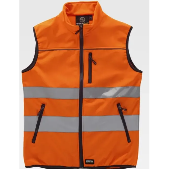 Gilet da Lavoro Softshell Stretch Alta Visibilità C2920- Workteam