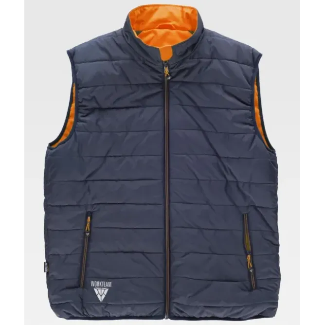 Gilet da Lavoro Workteam Imbottito Reversibile Alta Visibilità C8250