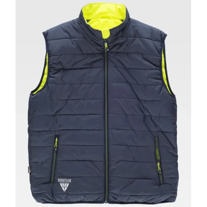 Gilet da Lavoro Workteam Imbottito Reversibile Alta Visibilità C8250