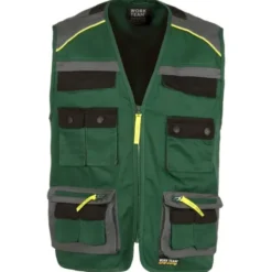 Gilet safari estivo multitasche con dettagli riflettenti - Workteam