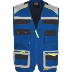 Gilet safari estivo multitasche con dettagli riflettenti - Workteam