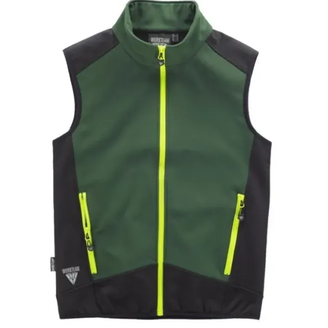 Gilet Workshell sportivo a collo alto e cerniera in nylon - Workteam