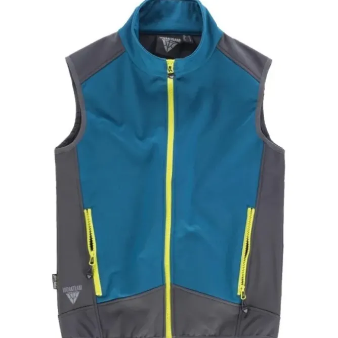 Gilet Workshell sportivo a collo alto e cerniera in nylon - Workteam