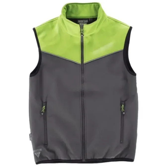 Gilet Workshell sportivo combinato a collo alto - Workteam