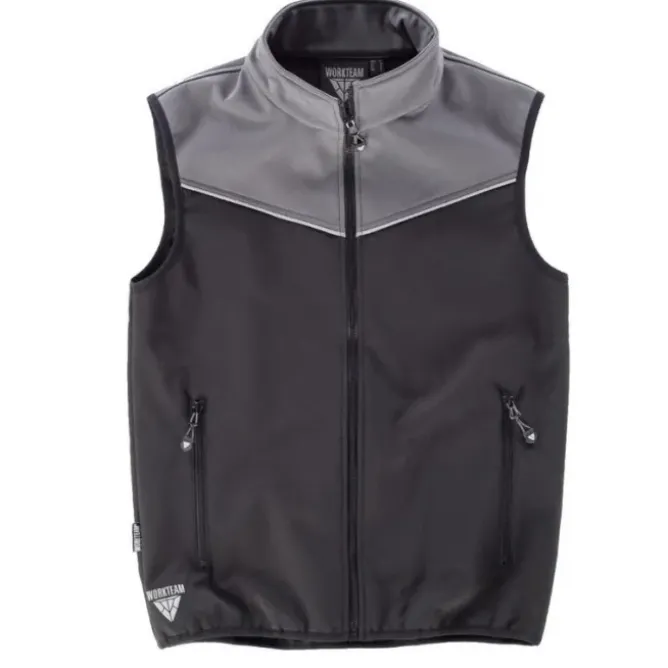 Gilet Workshell sportivo combinato a collo alto - Workteam