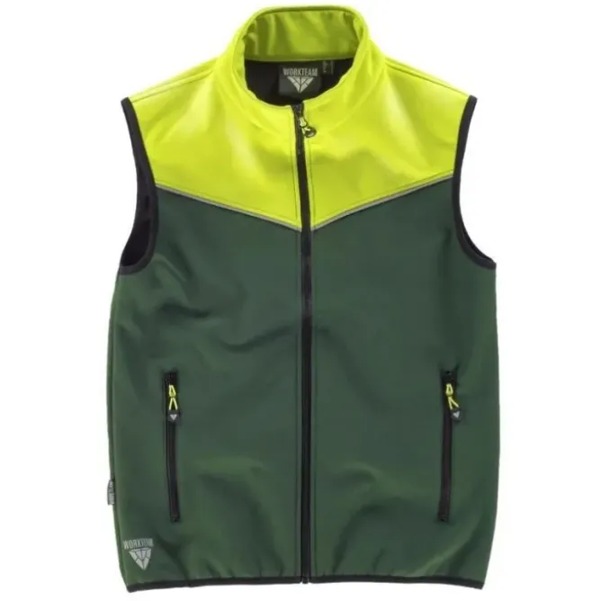 Gilet Workshell sportivo combinato a collo alto - Workteam