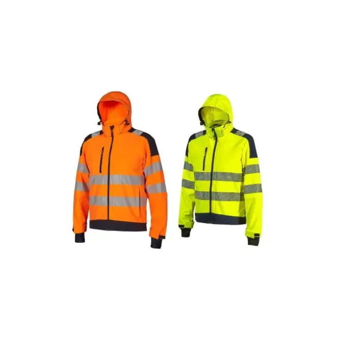 Giubbotto da Lavoro Alta Visibilità Multitasche Softshell Stretch U-Power Wonder HL384